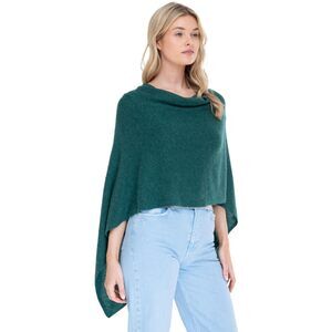 1952 Cashmere-100% Cashmere Draped Dress Topper Poncho (wild